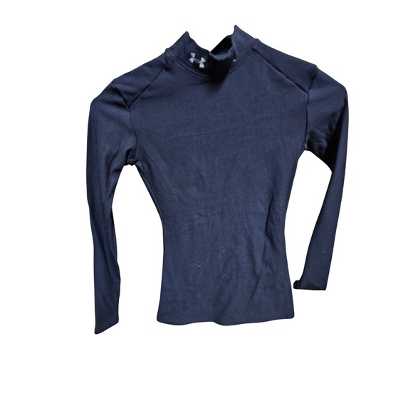 Under Armour ColdGear Fitted Mock Neck Long Sleeve Shirt XS Black - Picture 1 of 4